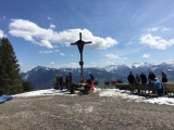 (Gipfel)-Kreuz auf dem Wanderweg unterhalb des eigentlichen Gipfels,#