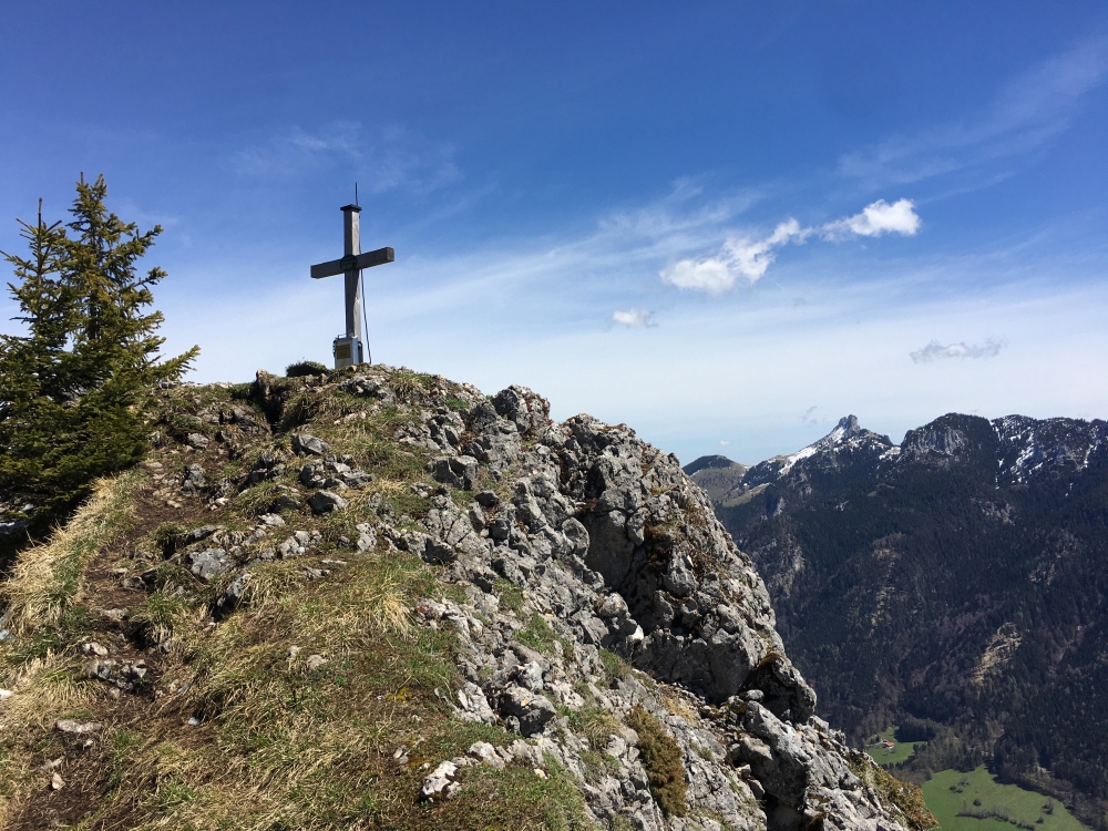Jagerwand -> Zellerhorn: Das kurze Gipfelkreuz der Jagerwand