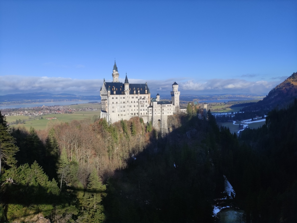 Blick von der Marienbrücke auf Schloss Neuschwanstein