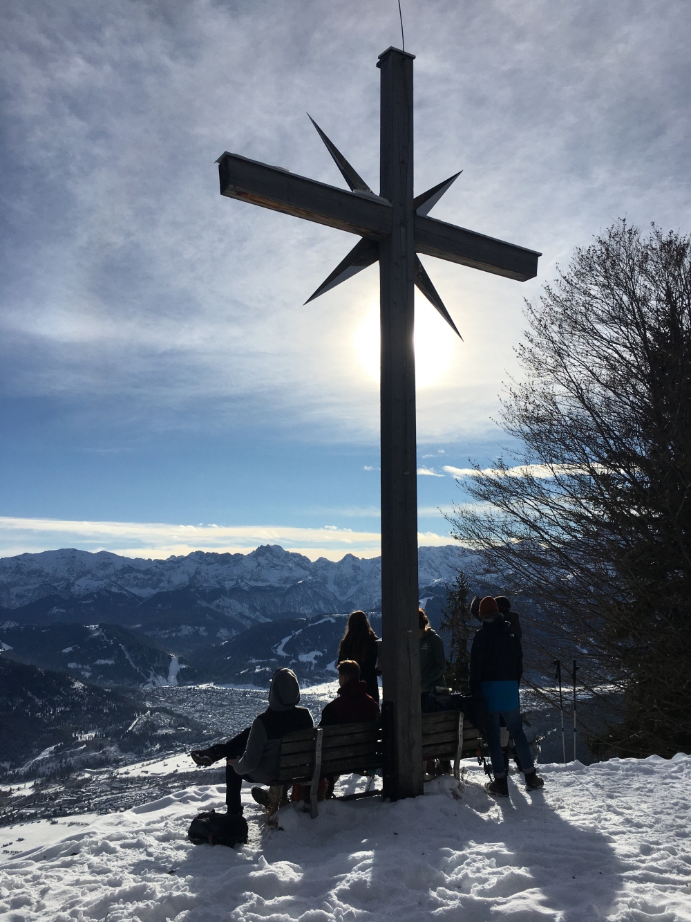 Farchant Spielleitenweg -> Schafkopf: Blick vom Schafkopf auf Garmisch