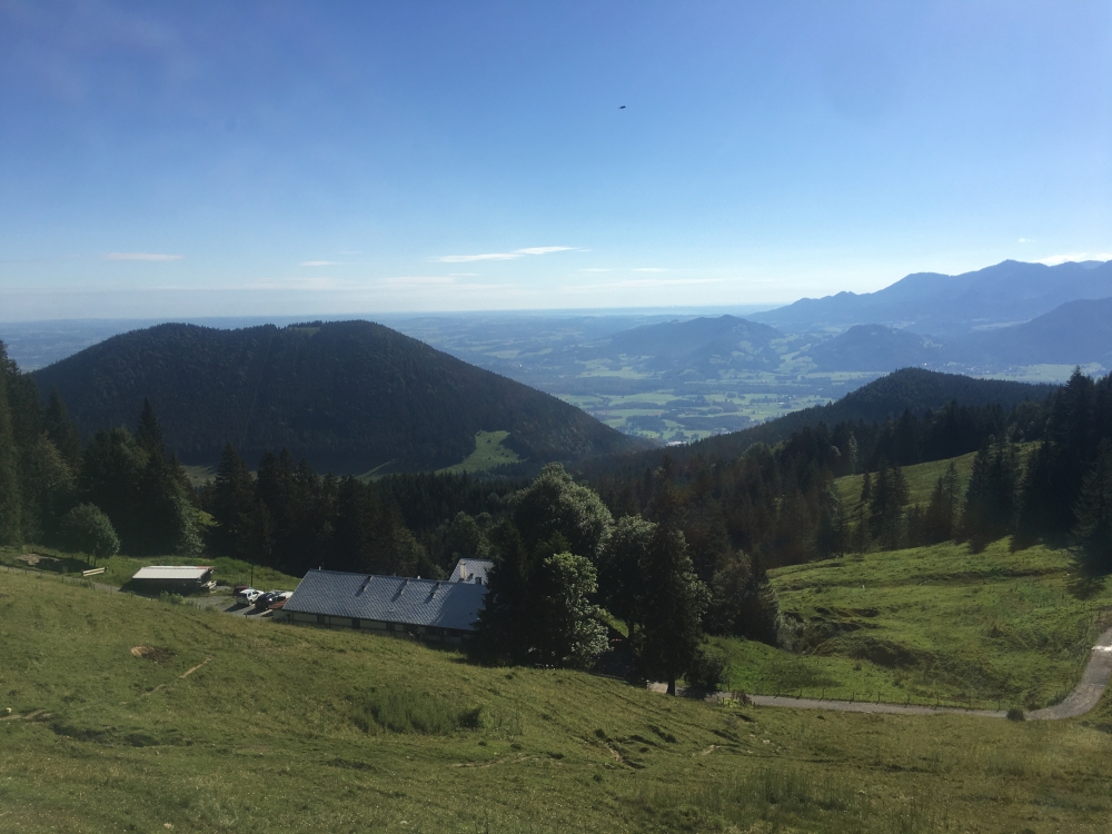 Schuhbräu-Alm: Blick zurück vom Aufstieg zur Rampoldalm