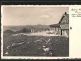 Hochrieshütte gegen Rofan und Stubaier (Foto gespeichert zu Ausgangspunkt BERGseits Hochrieshütte),#Historische Ansichtskarte zum <a href=/historisch/>Verkauf</a>