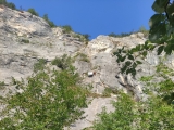 Blick zu den ersten Leitern mit Zwischenpodest,#