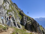 Leiterbrücke gleich nach dem Einstieg (Foto gespeichert zu Ziel Einstieg Eggishorn Klettersteig),#