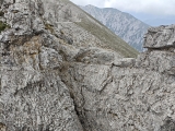 Schlüsselstelle: abklettern durch die Rinne (II),#