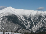 Der Schneeberg von der Rax aus gesehen; links die höchste Erhebung Niederösterreichs: Der Klosterwappen-Gipfel