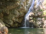 Wasserfall mit Badegumpe