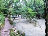 Brücke bei Hochwasser,#