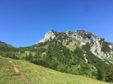 Bei der Bergwachthütte beginnt der Abstecher in die Schnittlauchrinne,#