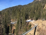 Die Hacker-Pschorr Hängebrücke als Abkürzung zur Tannenhütte