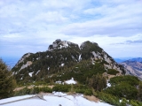 Blick vom <b>Traunsteinhaus</b> zum Traunstein und <a href=/huetten/gmundner-huette-167/>Gmundner Hütte </a>   (Foto gespeichert zu <a href=/wanderweg/traunsteinhaus-traunstein-16507/>Weg</a>),#