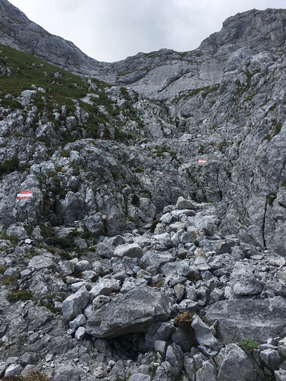 Klettersteig Ackerlspitze von St.Johann: Bestens markiert aber steil und weglos