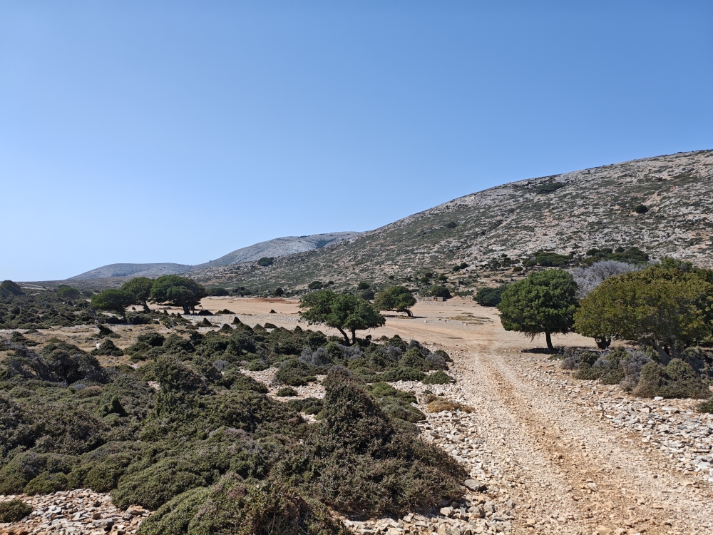 Wanderung Skyros Höhle: Wanderung Skyros Höhle: Start der Tour am Aris Plateau