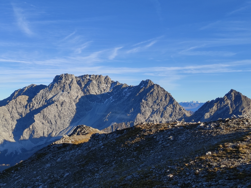 Wanderung Malbun zur Pfälzerhütte: Wanderung Malbun zur Pfälzerhütte: Blick zur Schesaplana (Augstenberg)