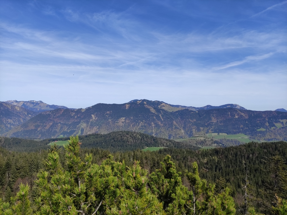 Blick nach Norden über das Ascherjoch zum Trainsjoch (Aussichtspunkt Jochkopf)
