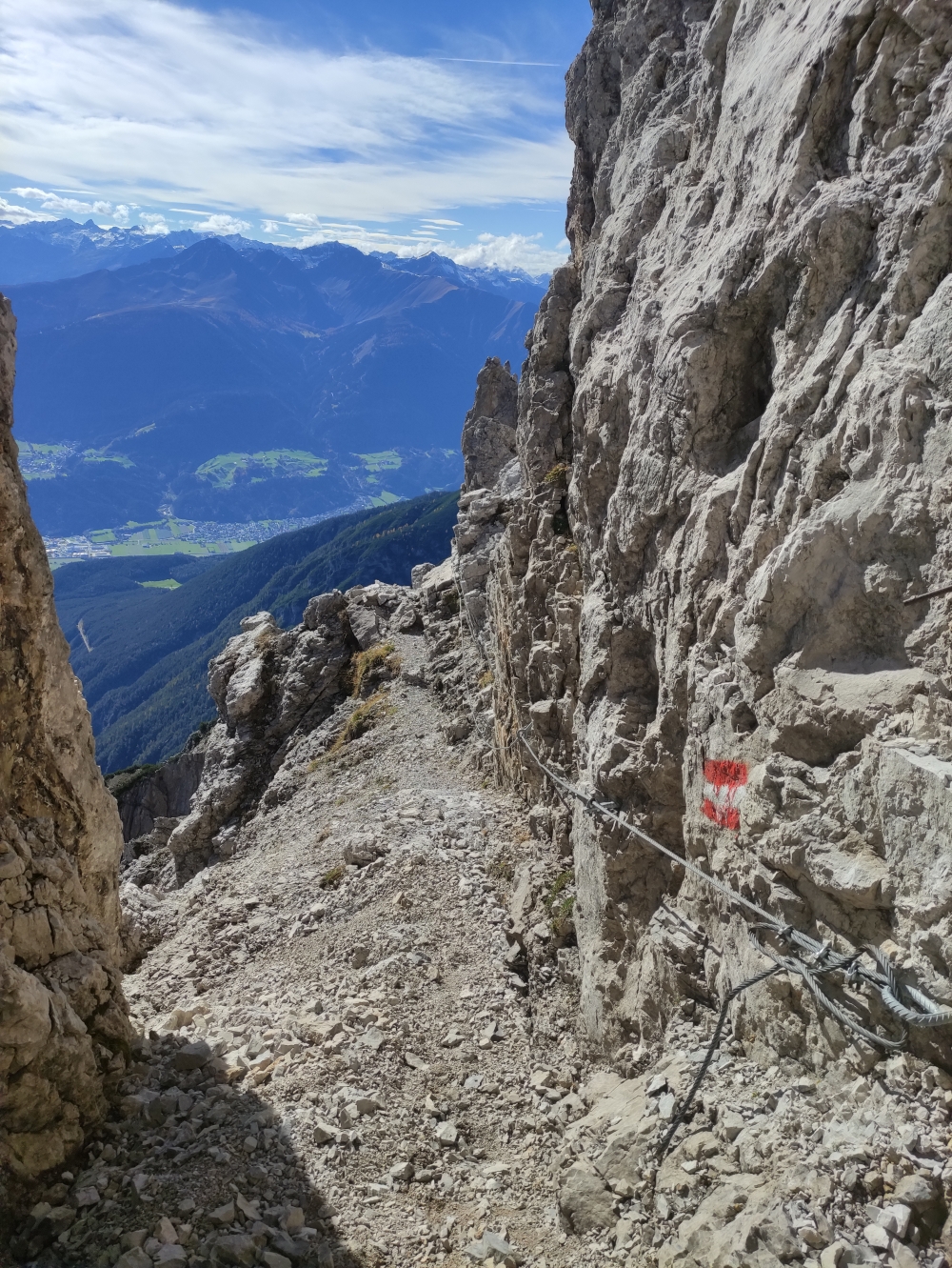 Klettersteig Freiungen Höhenweg: Nur teilweise gesicherte Passagen