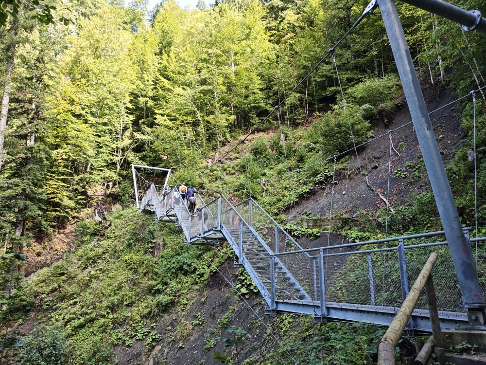 Wanderung Partnachklamm und Eckbauer: Hängetreppe