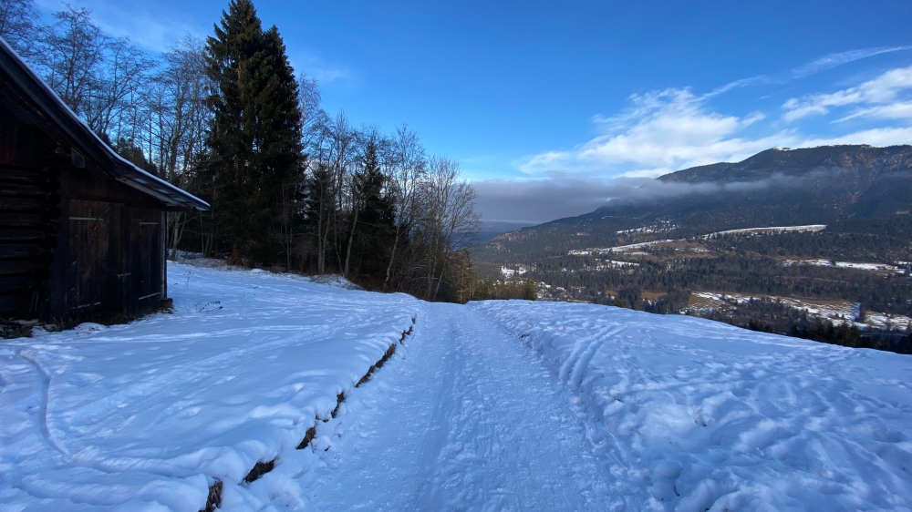 Wanderung Große Eckbauer-Runde: Blick auf Partenkirchen