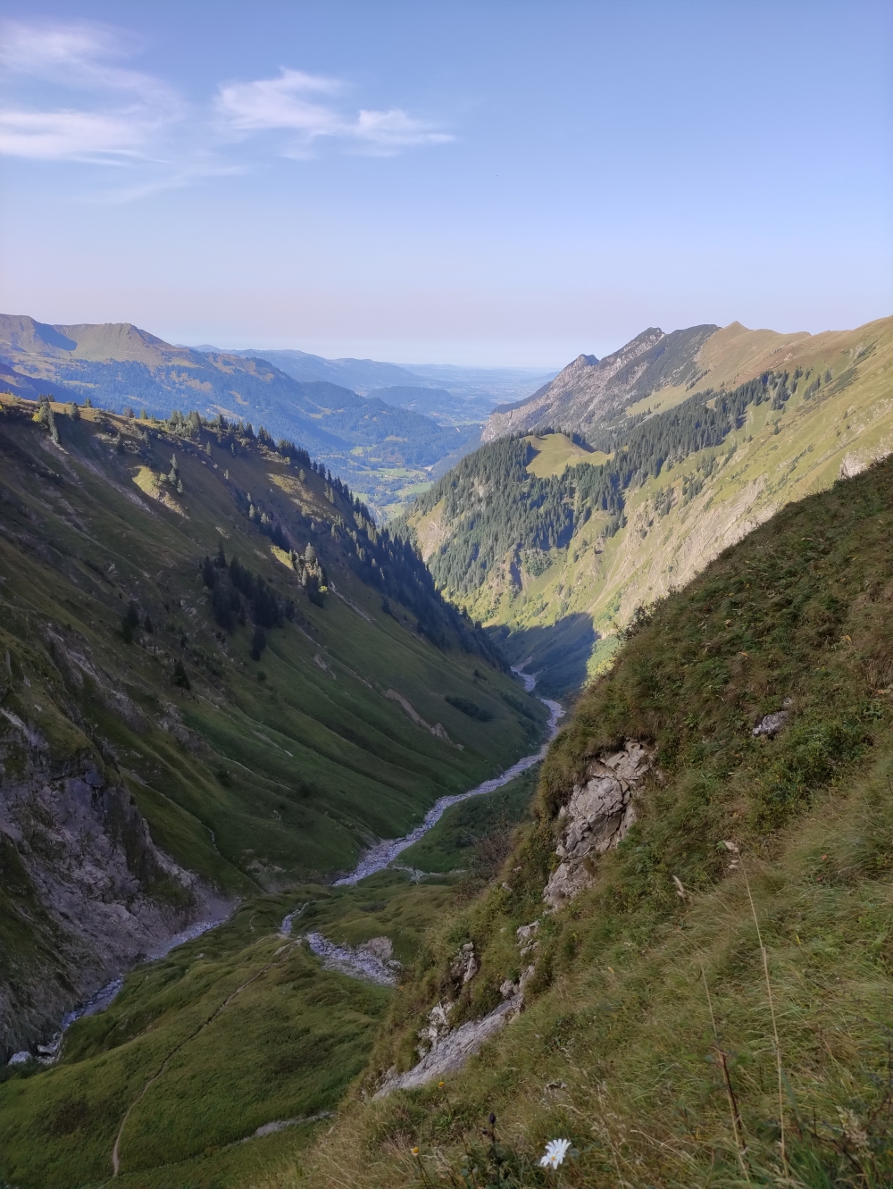 Abstieg durch das Tal des Bacherlochbachs