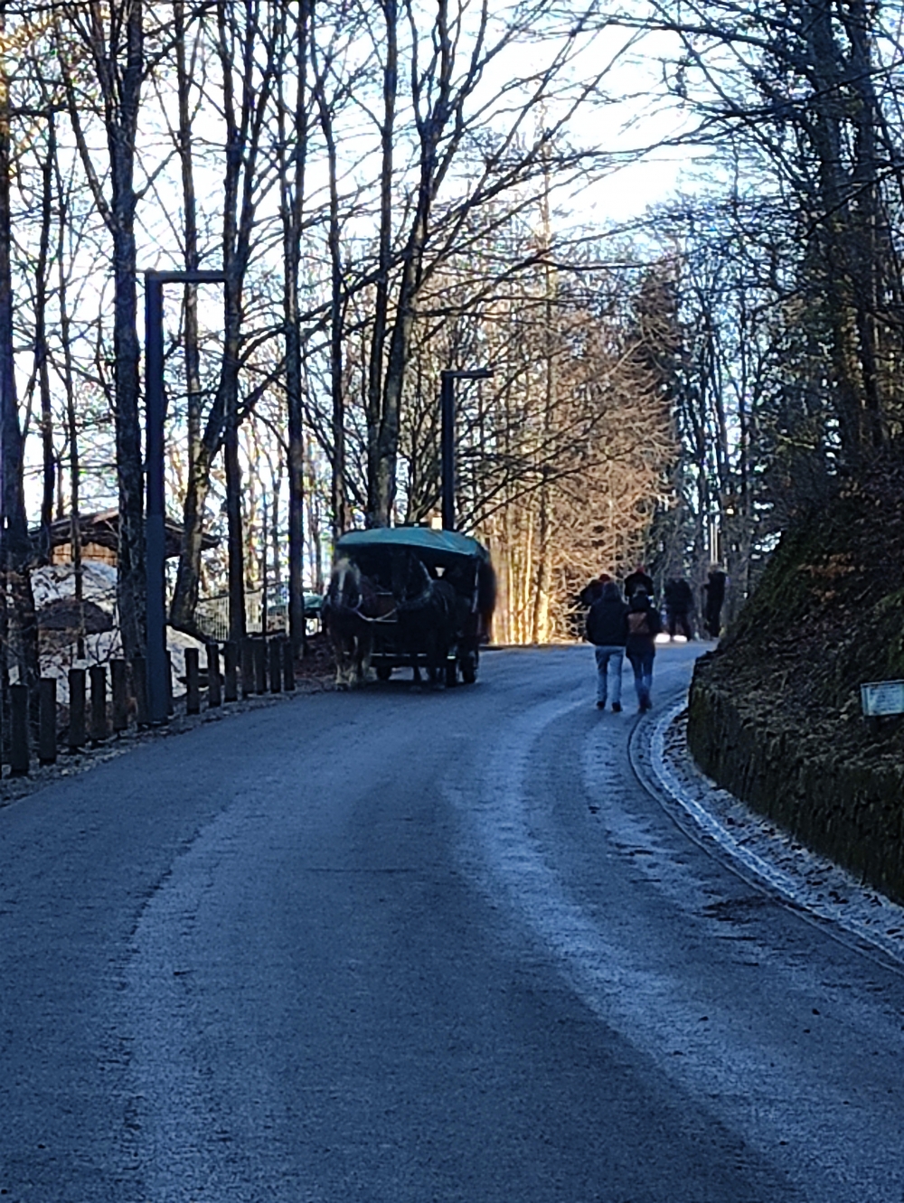 Wanderung Branderschrofen: Neben den Pferdekutschen zum Schloss