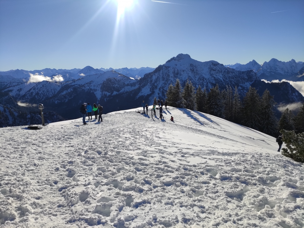 Wanderung Branderschrofen: Wanderung Branderschrofen: Branderschrofenschulter mit Säuling