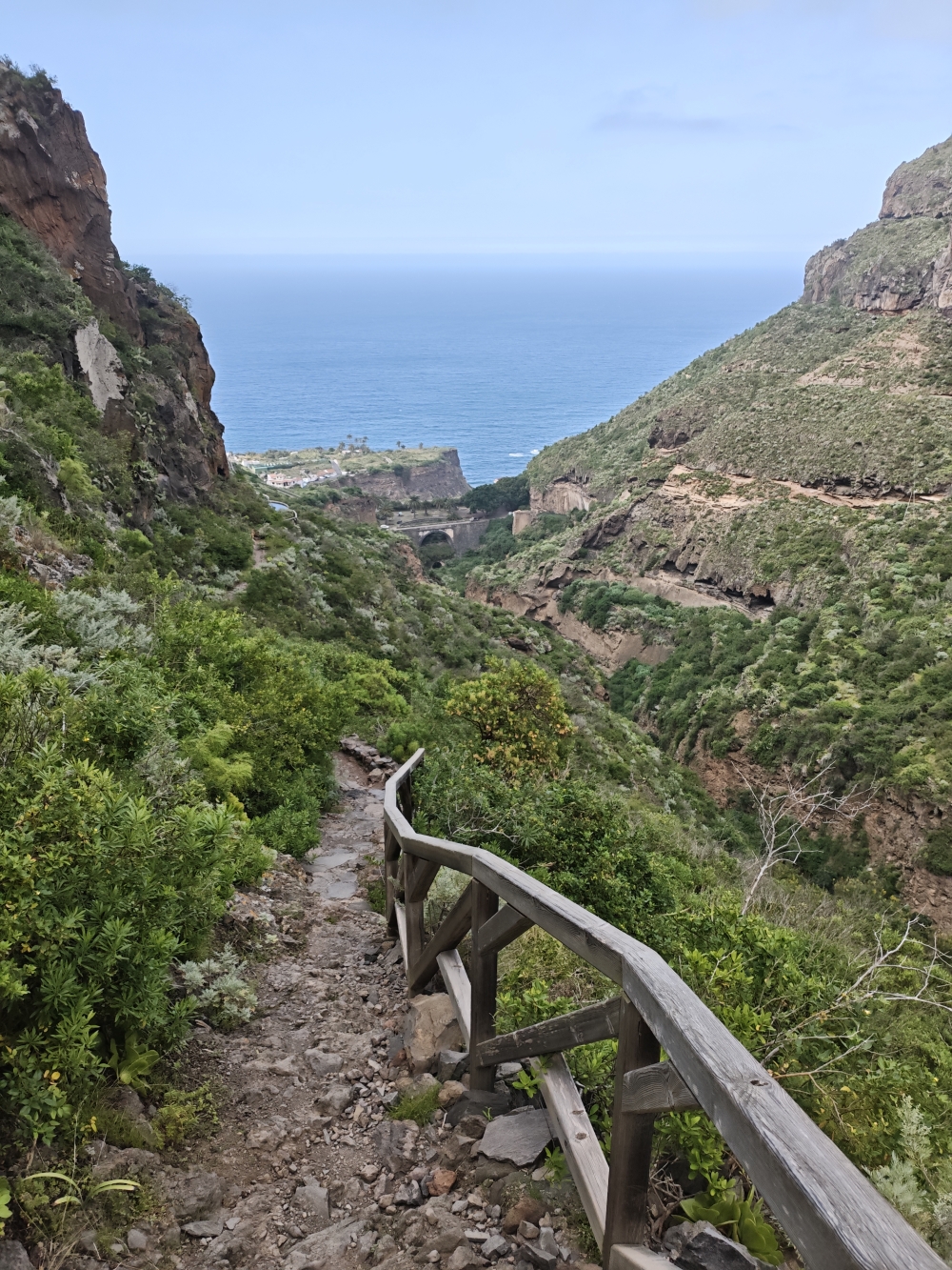 Barranco de Ruiz -> Camino del Risco de las Pencas: Blick zum Meer