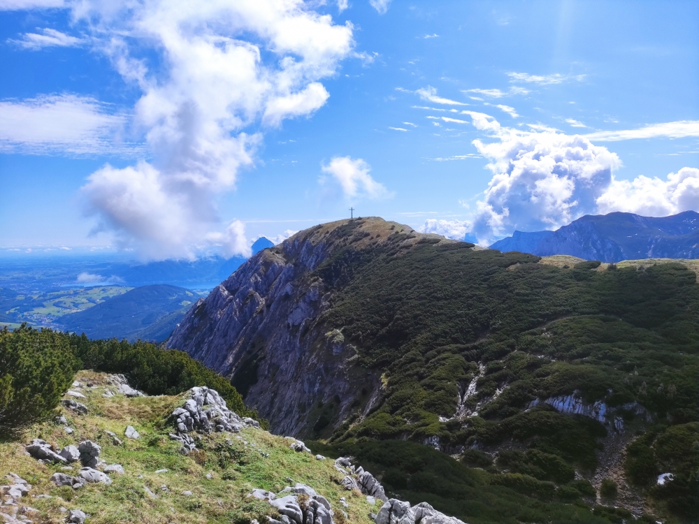 Wanderung Hochleckenhaus zur Christophorushütte: Abstieg in den Sattel und weiter zum Brunnkogel