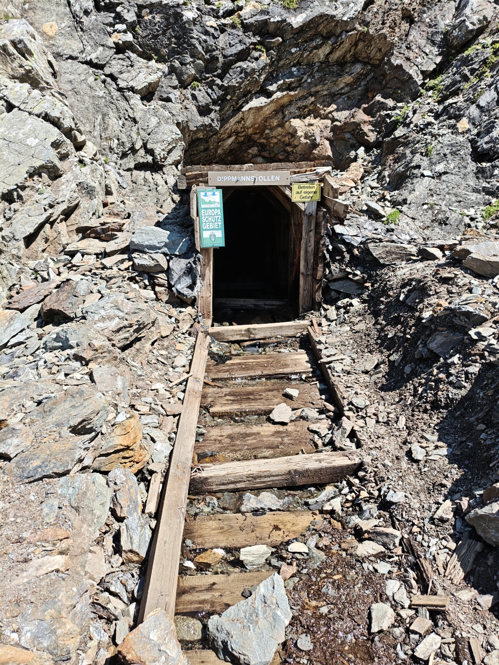 Wanderung Zinkwand: Wanderung Zinkwand: Dippmannstollen Eingang