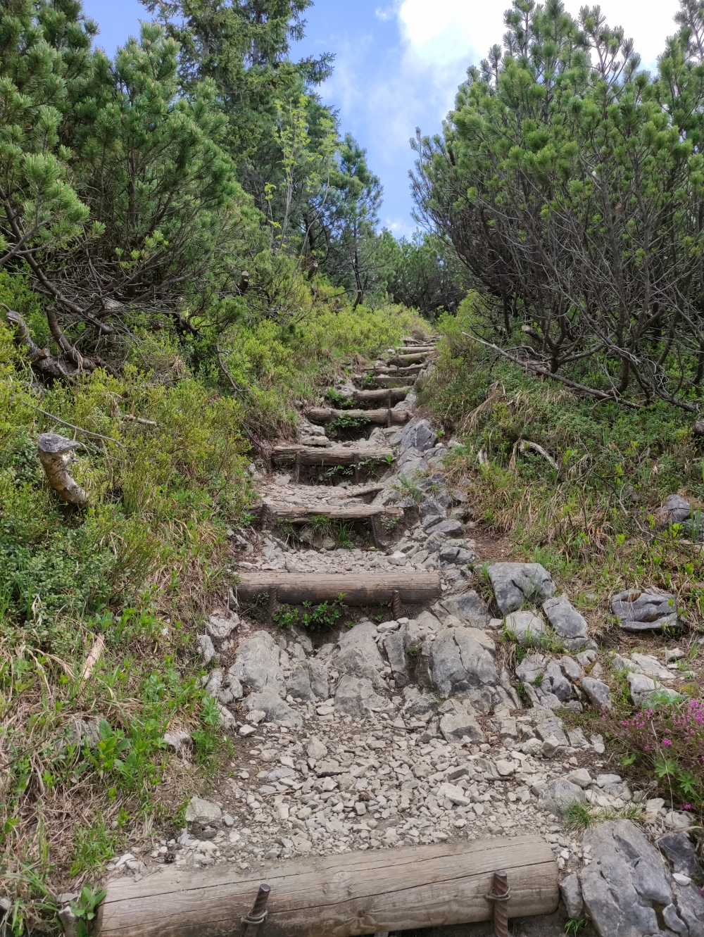 Viele Stufen führen zum Gipfel