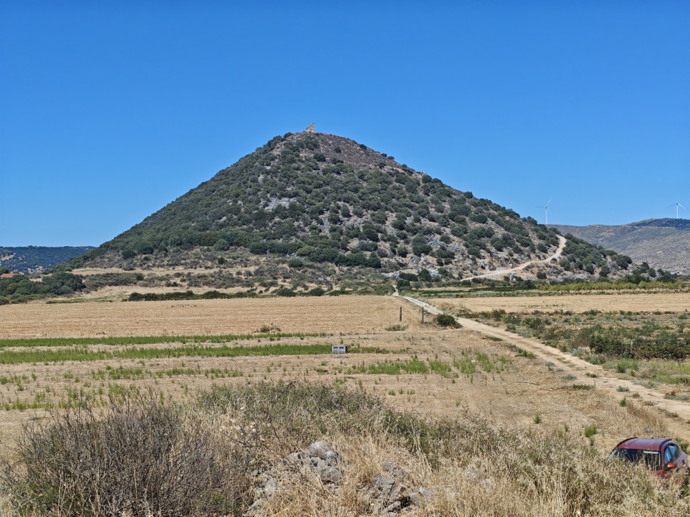 Wanderung Dystos Acropolis: Blick auf Dystos Acropolis 