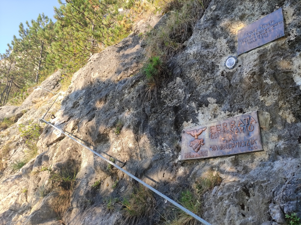 Klettersteig Via Ferrata dell Amicizia auf den Cima Sat: Klettersteig Via Ferrata dell Amicizia auf den Cima Sat: Einstieg (Einstieg Via Ferrata dell Amicizia)