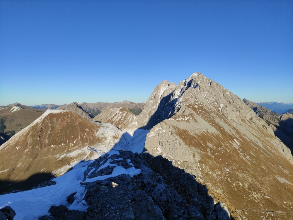 Gabelspitze: Blick auf Maldongrat und Gabelspitze im Osten