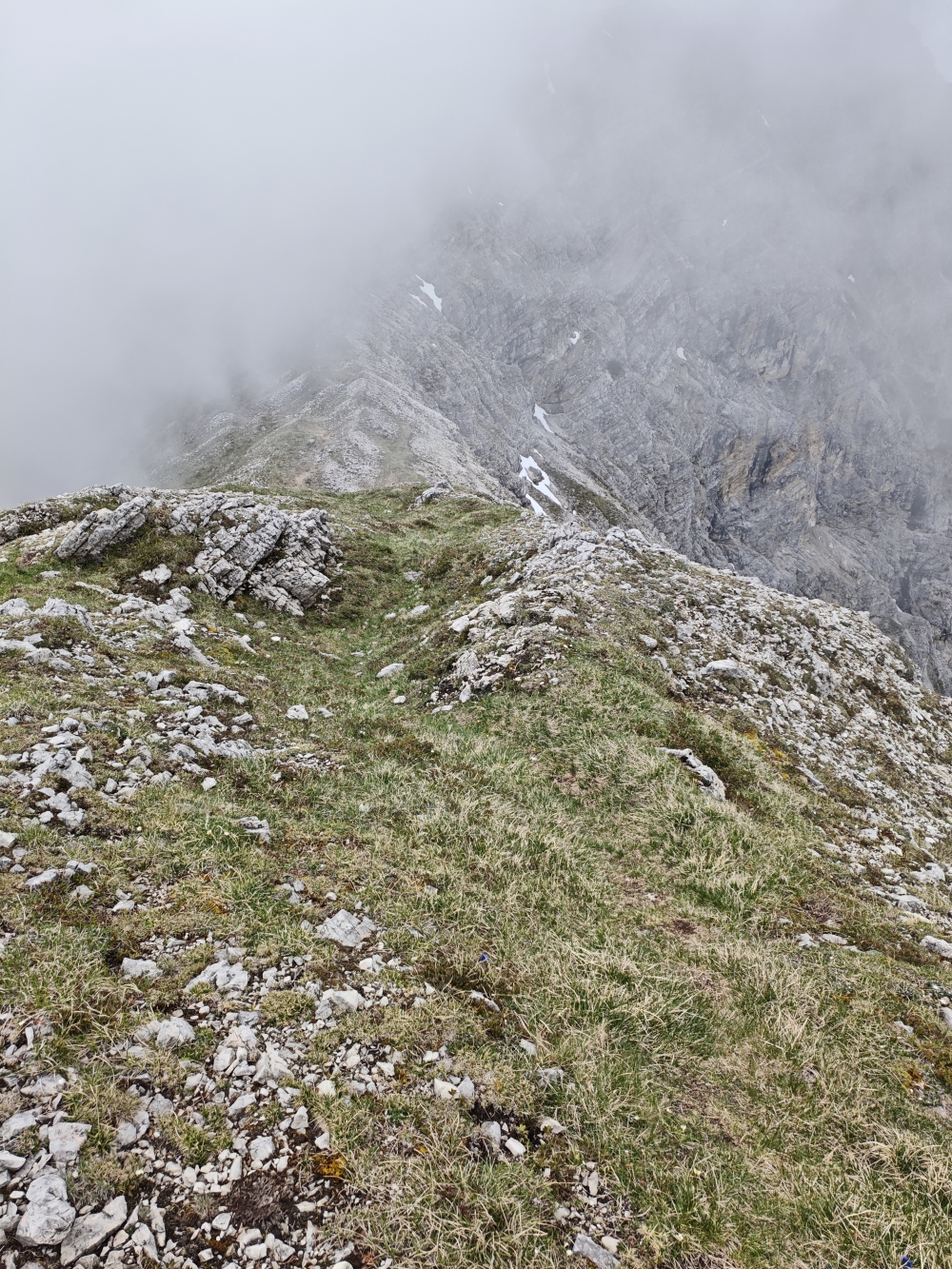 Wanderung Geierköpfe-Hauptgipfel: Abstieg vom Obstgipfel