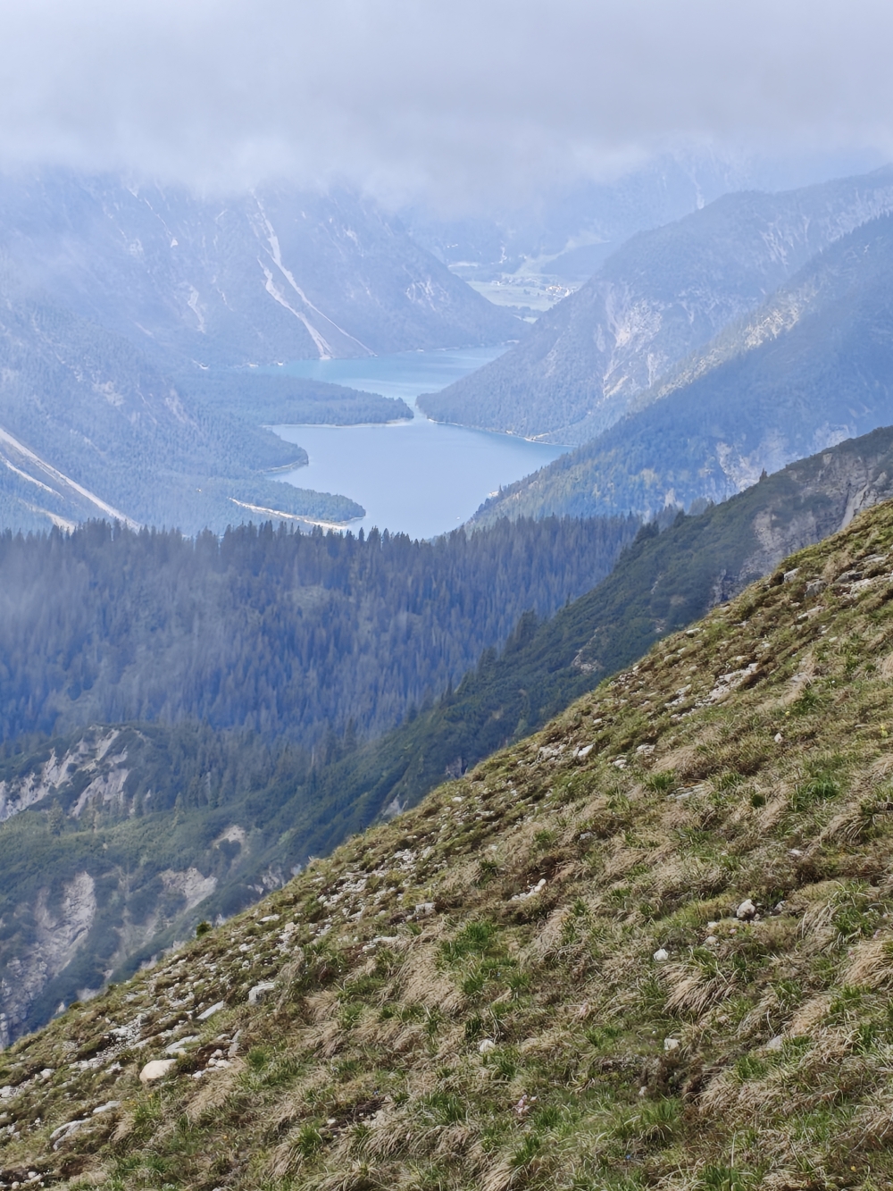 Wanderung Geierköpfe-Hauptgipfel: Blick auf den Plansee