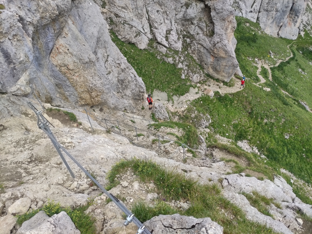 Klettersteig Gimpel: Stufen und Geländer