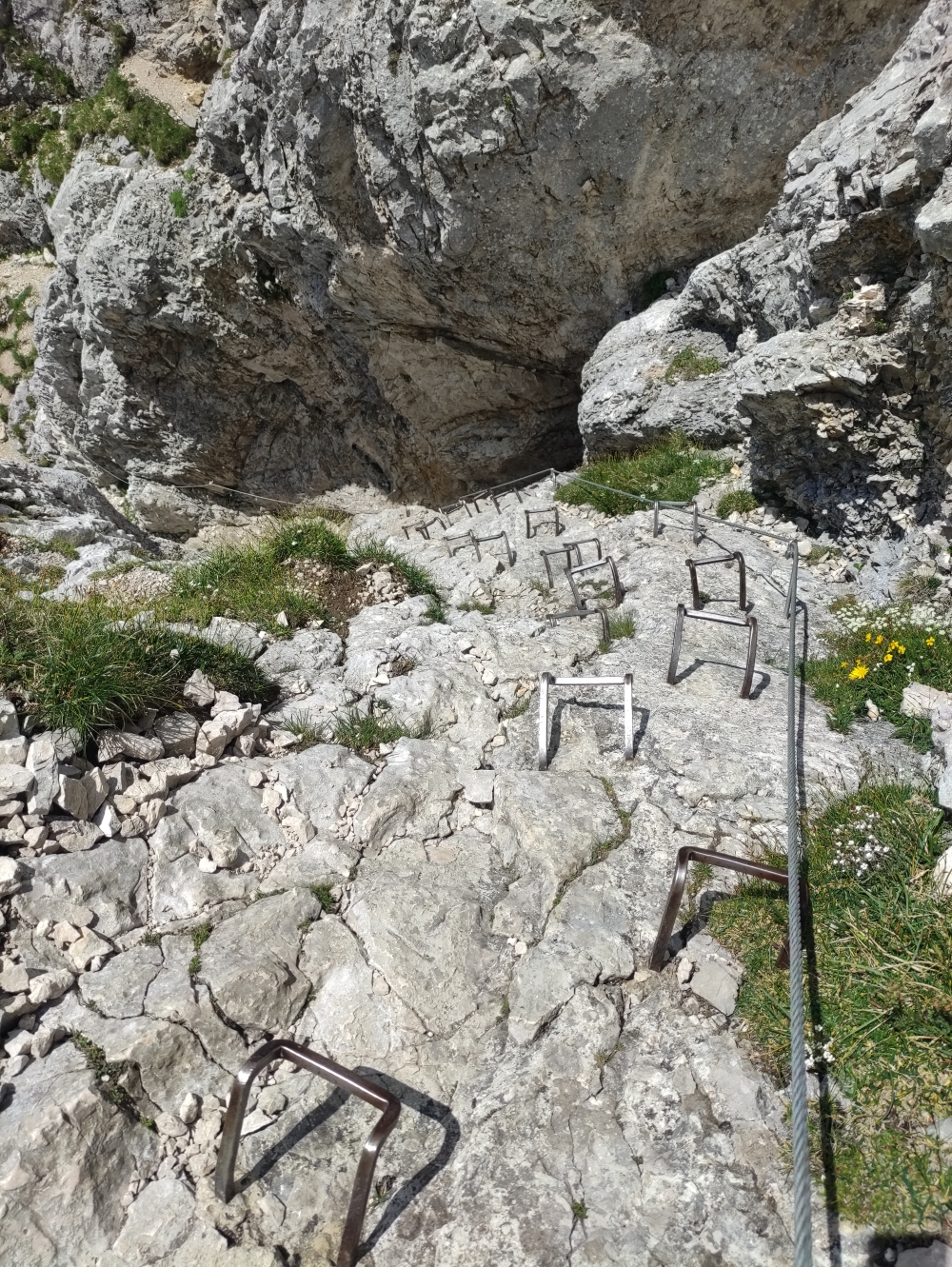 Klettersteig Gimpel: Metallbügel