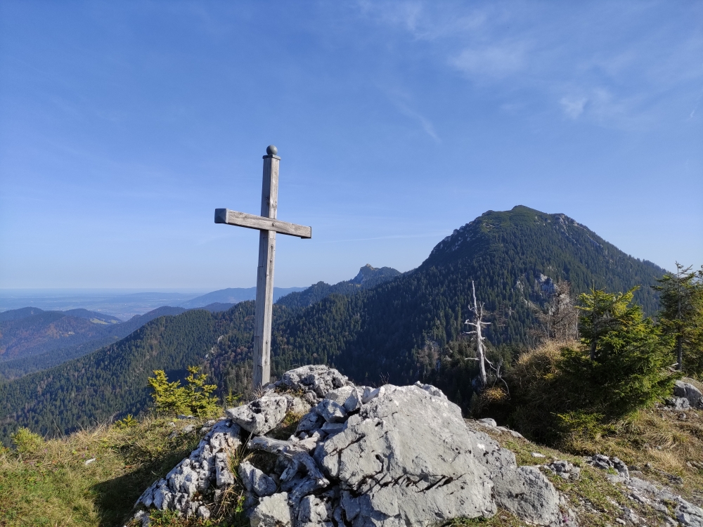 Glaswand: Gipfelkreuz