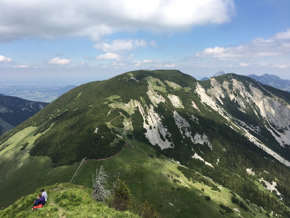 Wanderung Hochmiesing: Wanderung Hochmiesing: Blick von der Rotwand auf den Hochmiesing