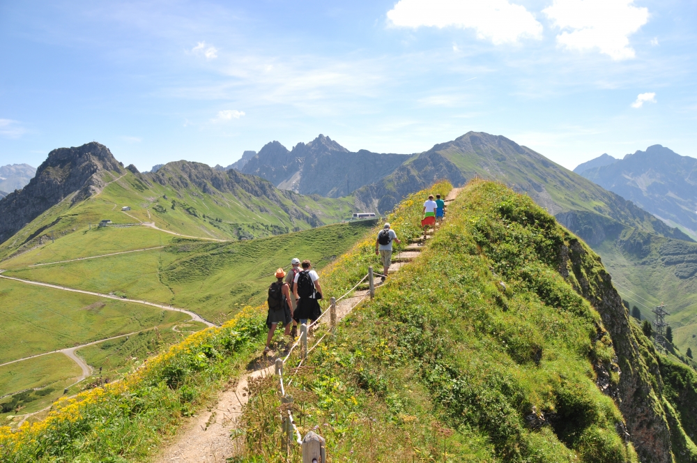 Wanderung Kanzelwand: Wanderung Kanzelwand: Kanzelwand und Weg zur Bergstation (Aussichtspunkt Rote Wand)