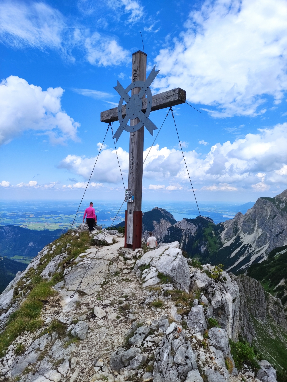 Klettersteig Gimpel: Klettersteig Gimpel: Gipfelkreuz (Läuferspitze)