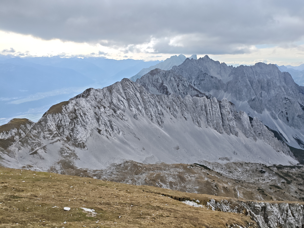 Mandlspitze -> Mandlscharte: Blick auf die Nordkette