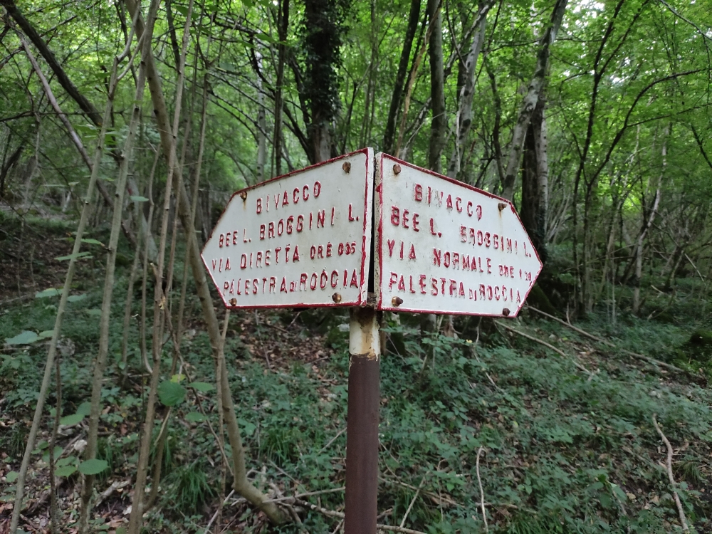 Wanderung Monte Minisfreddo: Wegweiser