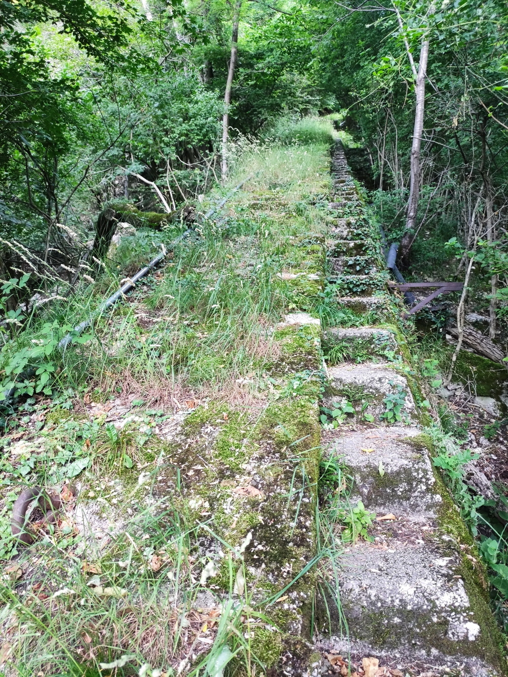 Wanderung Monte Tre Croci: Viele Stufen führen steil bergauf
