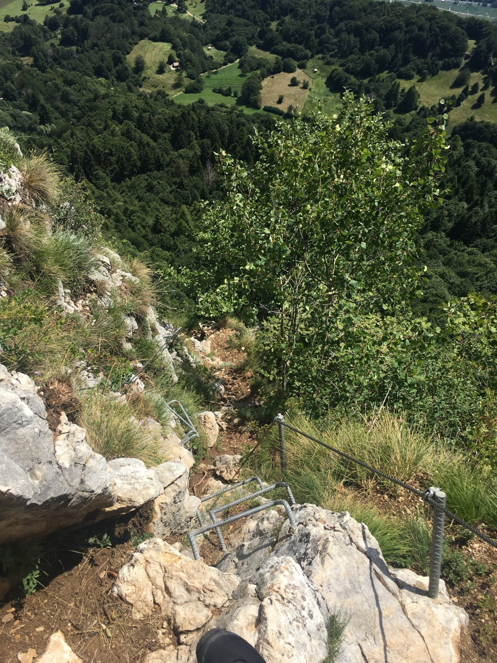 Monte Biaena -> Rifugio Malga Somatòr: Die Schlüsselstelle mit ein paar Bügeln