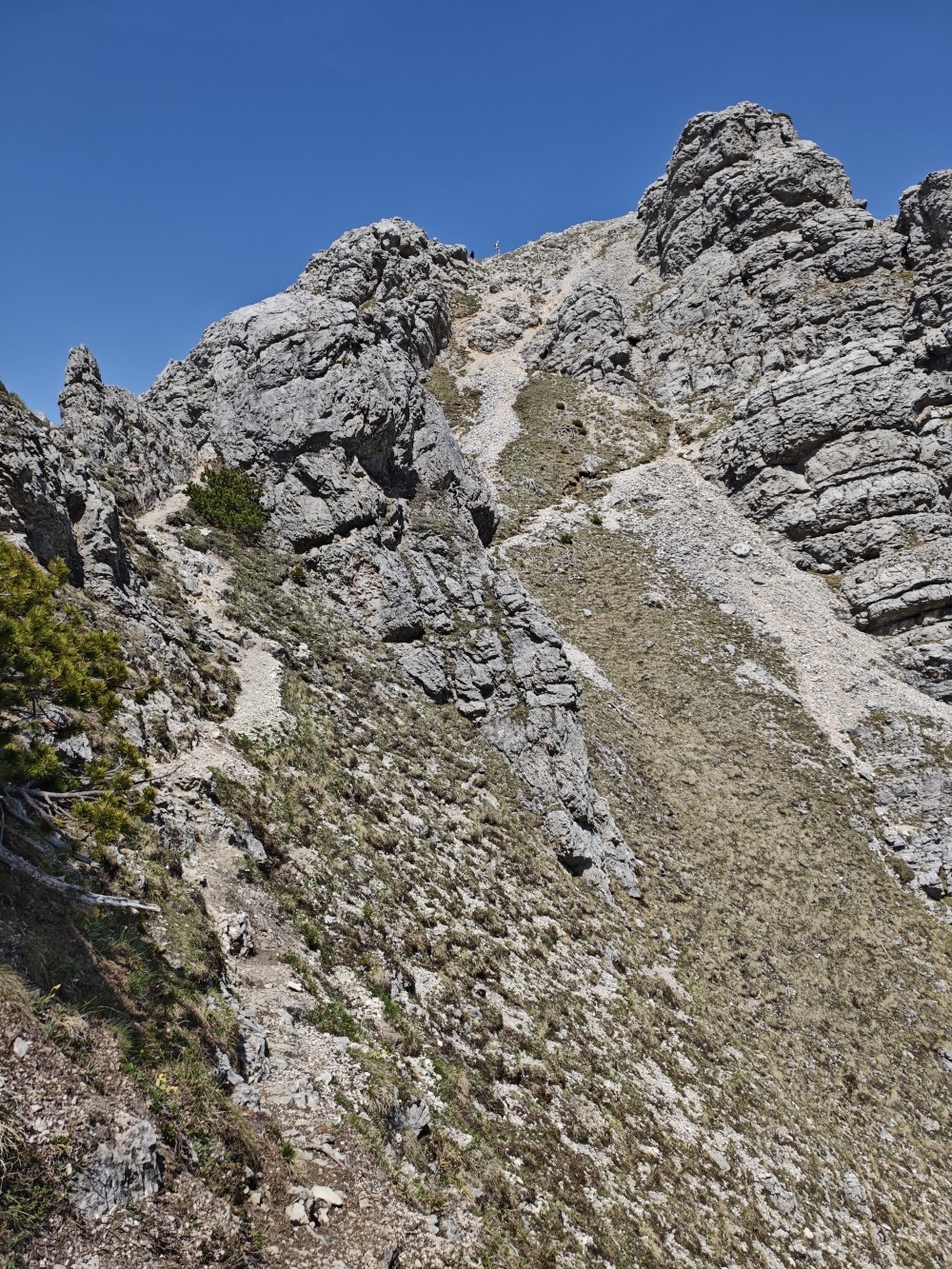 Wanderung Ponten: Aufstieg zum Gipfel 