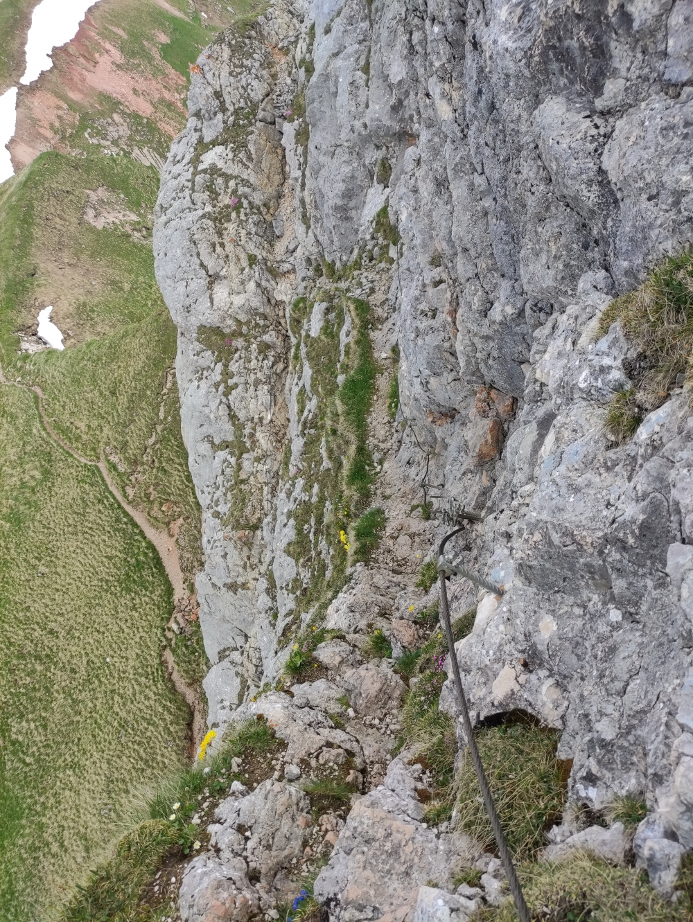 Rofanspitze -> Sagzahn: Abkürzung über den kurzen, leichten A/B Klettersteig