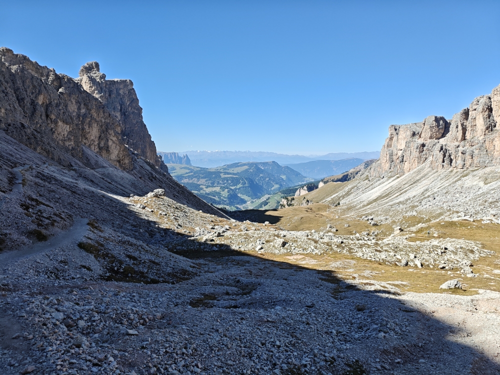 Wanderung Sass da Ciampac: Val de Chedul, links der Weg
