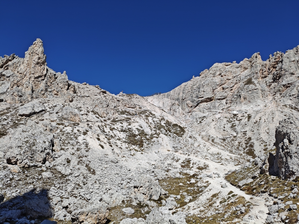 Wanderung Sass da Ciampac: Blick auf die Furcela de Cir
