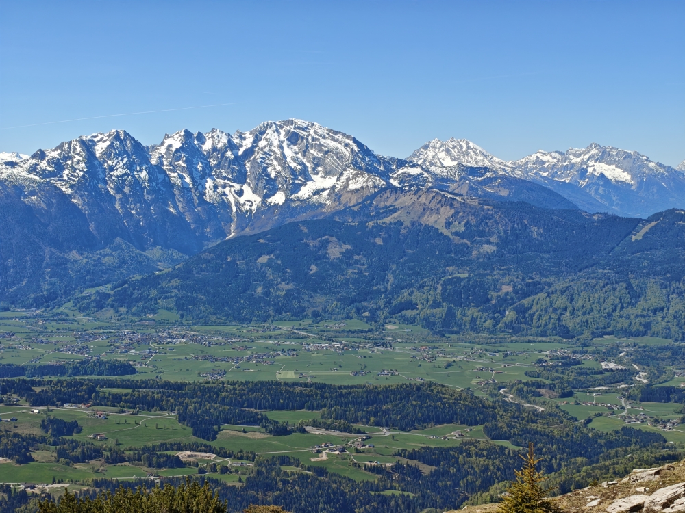 Wanderung Schlenken: Wanderung Schlenken: Von links: Hoher Göll, Watzmann, Hochkalter (Schlenken)