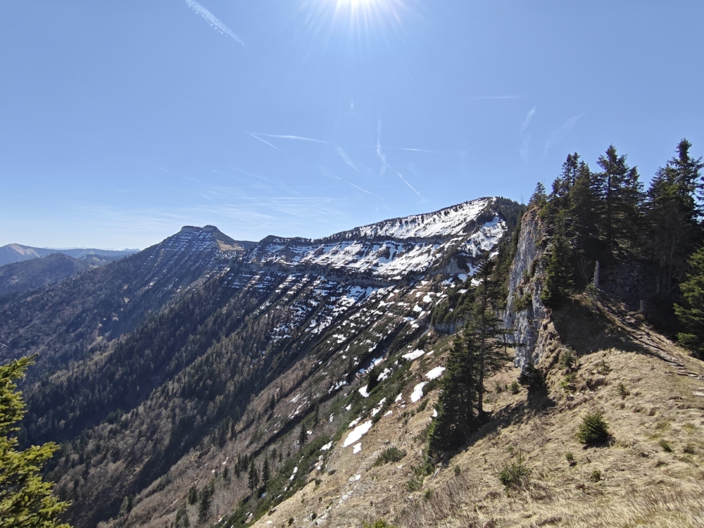 Wanderung Schlenken: Blick auf den Grat zwischen Schmittenstein und Schlenken